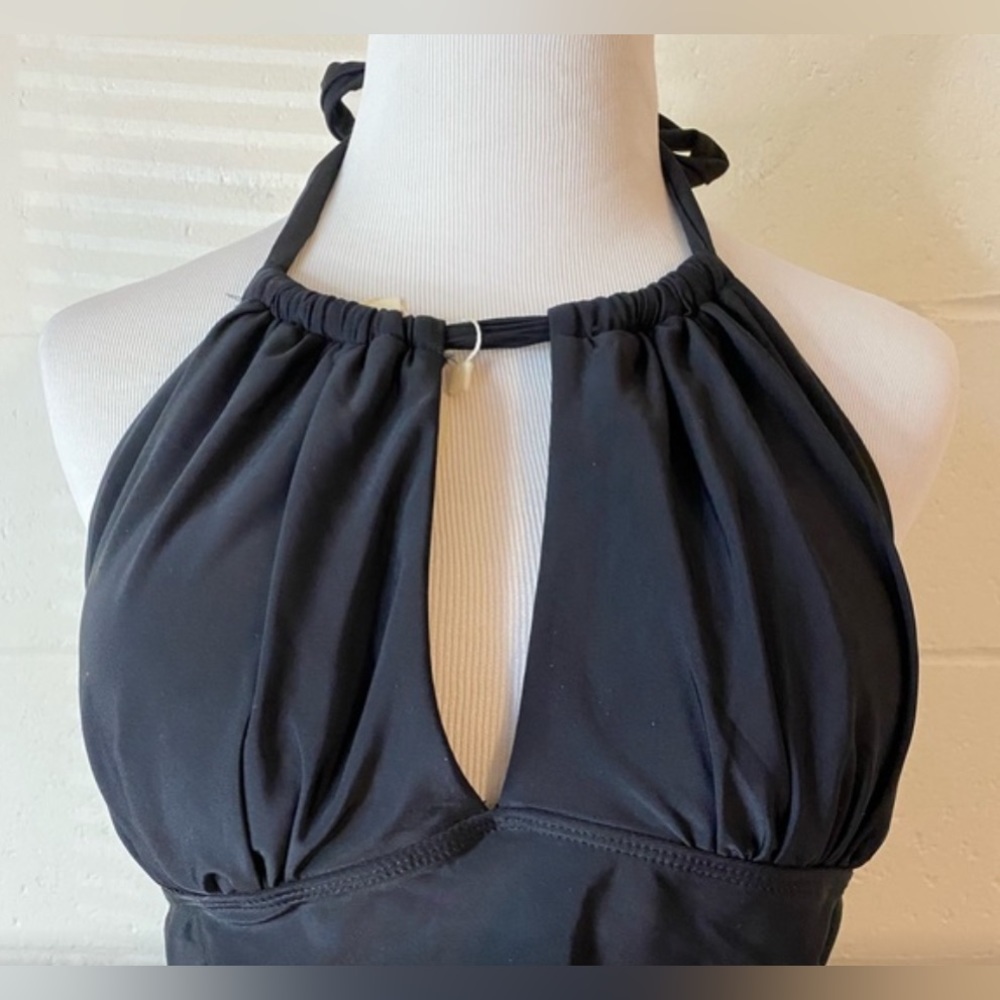 NWT Sexy Maternity Black One Piece Halter Swimsuit Size Medium